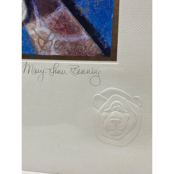 Calico Giraffe Numbered Picture Print & Signed By Artist Mary Linn Benning - Picture 3 of 9